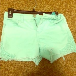 Girls Cherokee Turquoise Shorts (Size Large)
